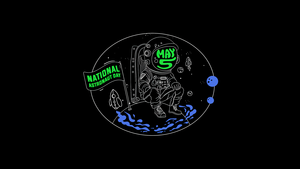 Astronaut, May (Month), Black background, AMOLED, 4K wallpaper