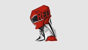 Power Rangers, White background, Minimal art, 4K wallpaper
