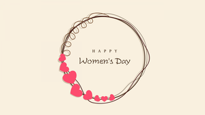 Womens Day, Pink hearts, Illustration, 4K wallpaper