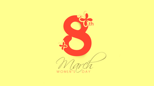 March 8th, Womens Day, Yellow background, 4K wallpaper