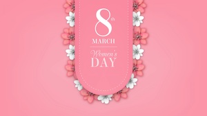 Womens Day, Illustration, Pink aesthetic, March 8th, Pink background, Pastel pink, 4K wallpaper