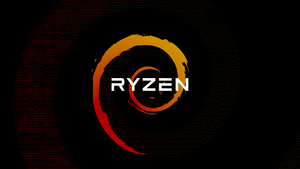 AMD Ryzen, Dark abstract, Black background, Logo, AMOLED, Minimalist, 4K wallpaper