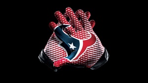 Houston Texans, Gloves, Football team, Black background, 4K wallpaper