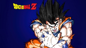 Dragon Ball Z, Goku, Blue background, Dark blue, 4K wallpaper