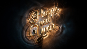 Happy New Year, 3D typography, Dark background, Typography, 3D text, January, 4K wallpaper