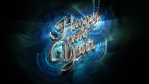 Happy New Year, Typography, 3D text, 3D typography, Dark background, January, 4K wallpaper