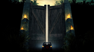 Jurassic Park, Gate, Movie poster, 4K wallpaper