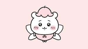 Chiikawa, Cute cartoon, Nanka Chiisakute Kawaii Yatsu, Adorable, Light pink background, 4K wallpaper