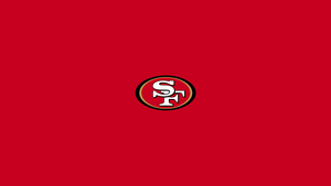 San Francisco 49ers, Minimalist, American football team, Red background, 4K wallpaper