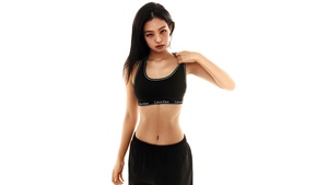 Jennie, Calvin Klein, White background, 4K wallpaper