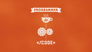Programmer, Code, Programmer quotes, Orange background, 4K wallpaper