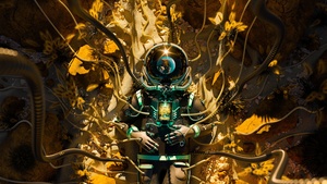 Cyborg, Astronaut, Space suit, Digital Art, 4K wallpaper