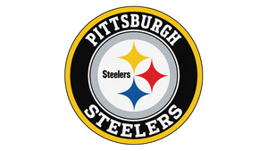 Pittsburgh Steelers, Emblem, American football team, NFL team, White background, 4K wallpaper