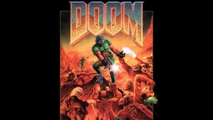Doom, Cover Art, Black background, 4K wallpaper