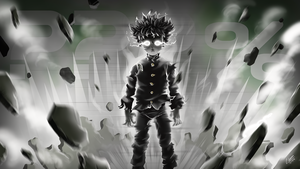 Shigeo Kageyama, Glitch art, Mob Psycho 100, 4K wallpaper