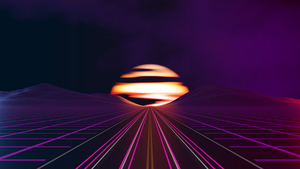 Outrun, Road, Sunset, Synthwave, 4K wallpaper