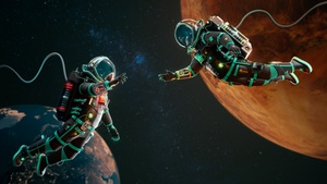 Astronauts, Lost in Space, Earth, Mars, 4K wallpaper