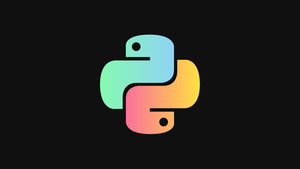 Python, Logo, Dark background, Programming language, 4K wallpaper