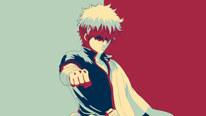 Gintoki Sakata, Minimalist, Gintama, 4K wallpaper