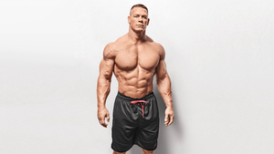 John Cena, Bodybuilder, WWE Wrestler, White background, 4K wallpaper