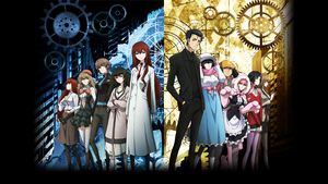Steins;Gate, Anime series, Luka Urushibara, Itaru Hashida, Mayuri Shiina, Suzuha Amane, Faris Nyannyan, Rintaro Okabe, Kurisu Makise, Moeka Kiryū, 4K wallpaper
