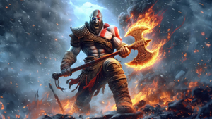 Kratos, God of War, 4K wallpaper