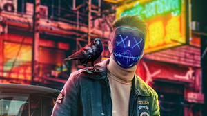 Raven, Dope, LED mask, Purge mask, 4K wallpaper