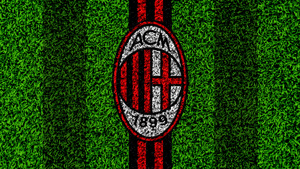AC Milan, Green background, Italian, Football club, UEFA Champions League, 4K wallpaper