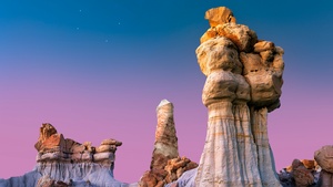 Badlands, Rocks, Landscape, New Mexico, 4K wallpaper