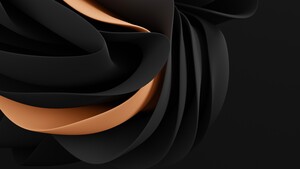 Black abstract, Dark background, 3D Render, 4K wallpaper