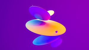 3D Render, Purple background, Shapes, Purple aesthetic, 4K wallpaper