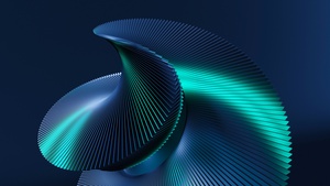 3D Render, Teal abstract, 4K wallpaper