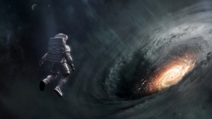 Anomaly, Astronaut, Black hole, Cosmos, Astronomy, 4K wallpaper