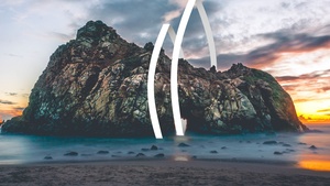 Natural Abstraction, Landscape, Geometric, Beach, Rock, 4K wallpaper