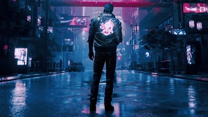 Samurai, Cyberpunk 2077, Leather jacket, Dystopian, 4K wallpaper