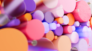 Geometric, Colorful abstract, Vibrant, Bright, Pastel, 3D background, Microsoft Design, 4K wallpaper