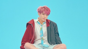 Jungkook, BTS, South Korean Singer, Cyan background, 4K wallpaper