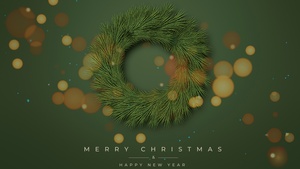 Merry Christmas, Sage green, Happy New Year, Green background, Navidad, Noel, December, 4K wallpaper