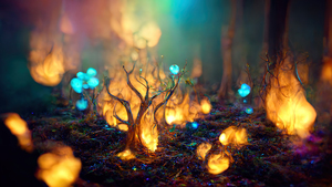 Magical forest, Bokeh Background, Colorful background, Midjourney, 4K wallpaper