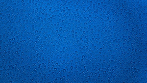 Water droplets, Blue background, 4K wallpaper
