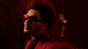 The Weeknd, Canadian singer, Red background, Dark red, 4K wallpaper