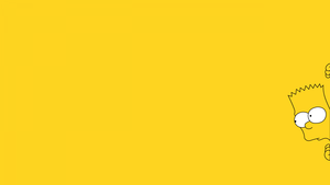 Bart Simpson, The Simpsons, Yellow background, Minimalist, Simple, 4K wallpaper