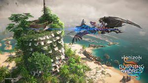 Burning Shores, Horizon Forbidden West, PlayStation 5, PlayStation 4, 4K wallpaper
