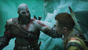 Kratos, Atreus, Loki, God of War Ragnarök, PlayStation 5, PlayStation 4, 4K wallpaper