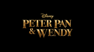 Peter Pan and Wendy, Logo, 2023 Movies, Disney movies, Black background, AMOLED, 4K wallpaper
