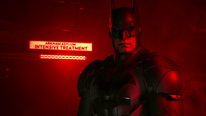 Batman, Suicide Squad: Kill the Justice League, Red background, Dark red, 4K wallpaper
