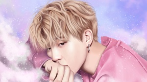 Jimin, Aesthetic, BTS, South Korean Singer, Girly backgrounds, 4K wallpaper