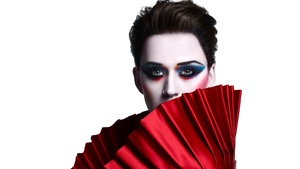 Katy Perry, American singer, White background, 4K wallpaper