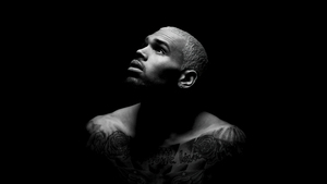 Chris Brown, Black background, American singer, Monochrome, 4K wallpaper