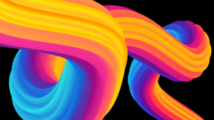 Colorful abstract, Black background, AMOLED, 4K wallpaper